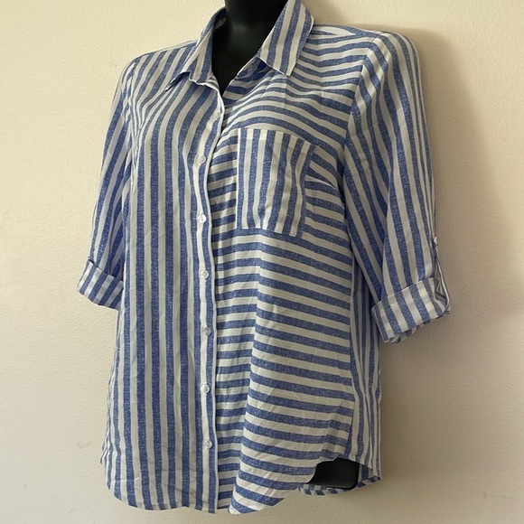 BCX Pinstripe Button Up Shirt - Picture 2 of 4